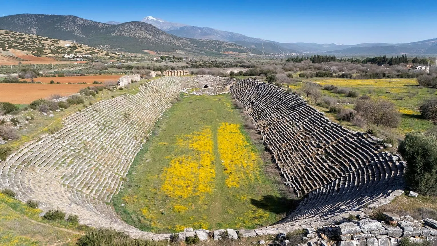 The long ancient stadium of Aphrodisias