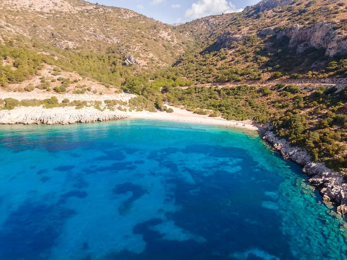 A quiet cove with clear blue water on the Datça peninsula