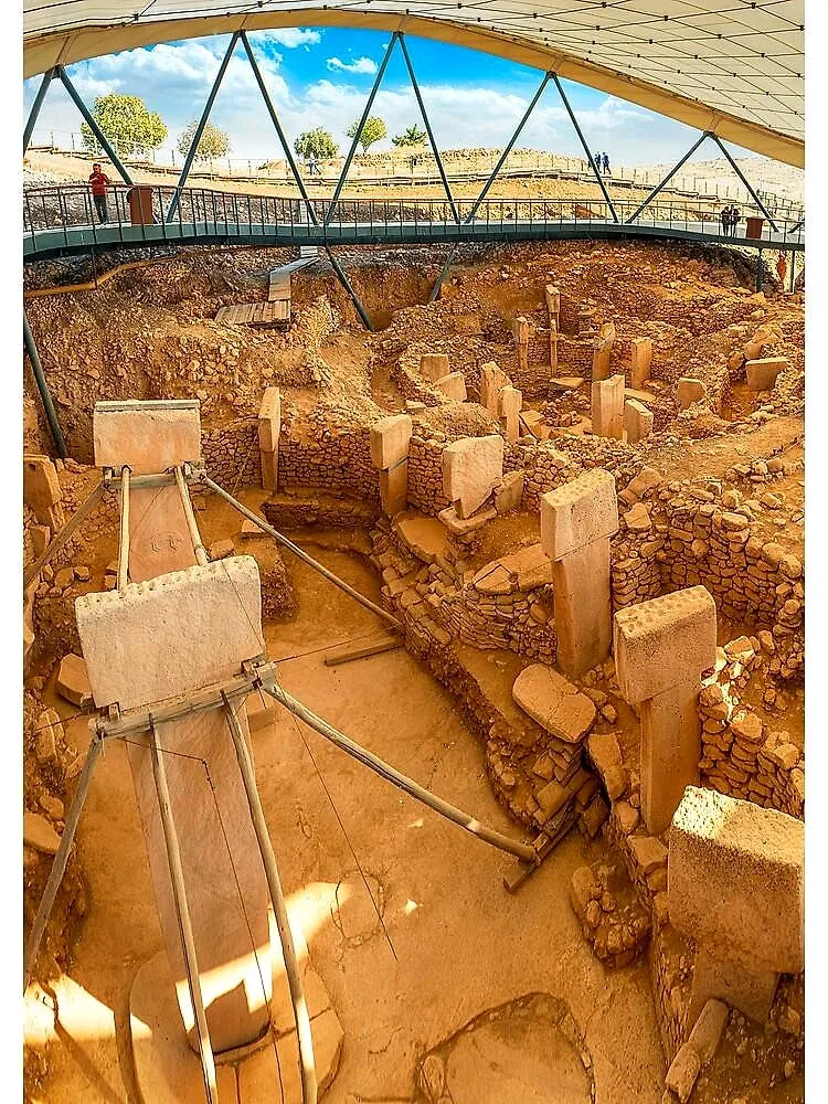 The excavated stone circles of Göbekli Tepe