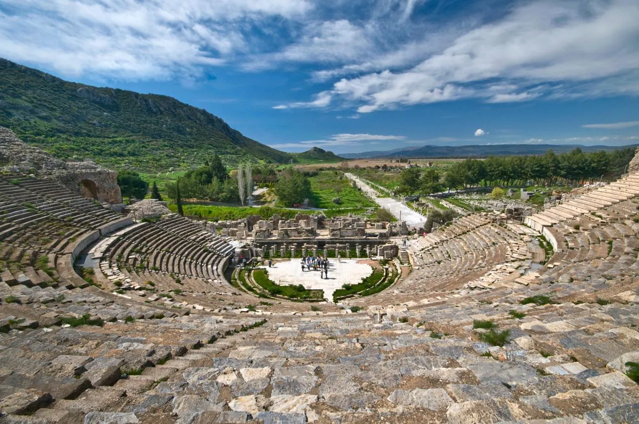 The Great Theatre of Ephesus with the Harbour Street leading towards the plain
