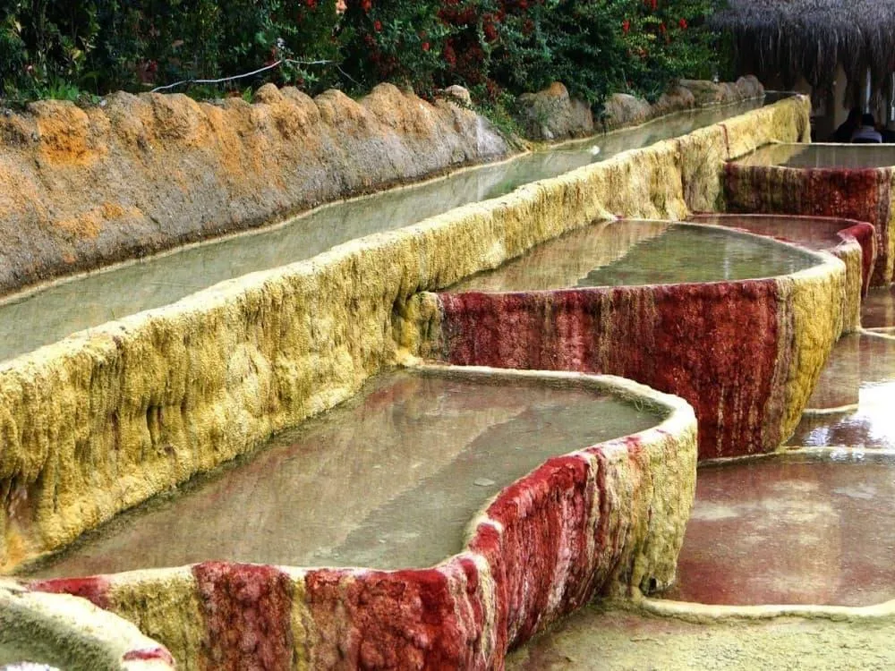 Red and yellow mineral basins of the Karahayıt thermal springs