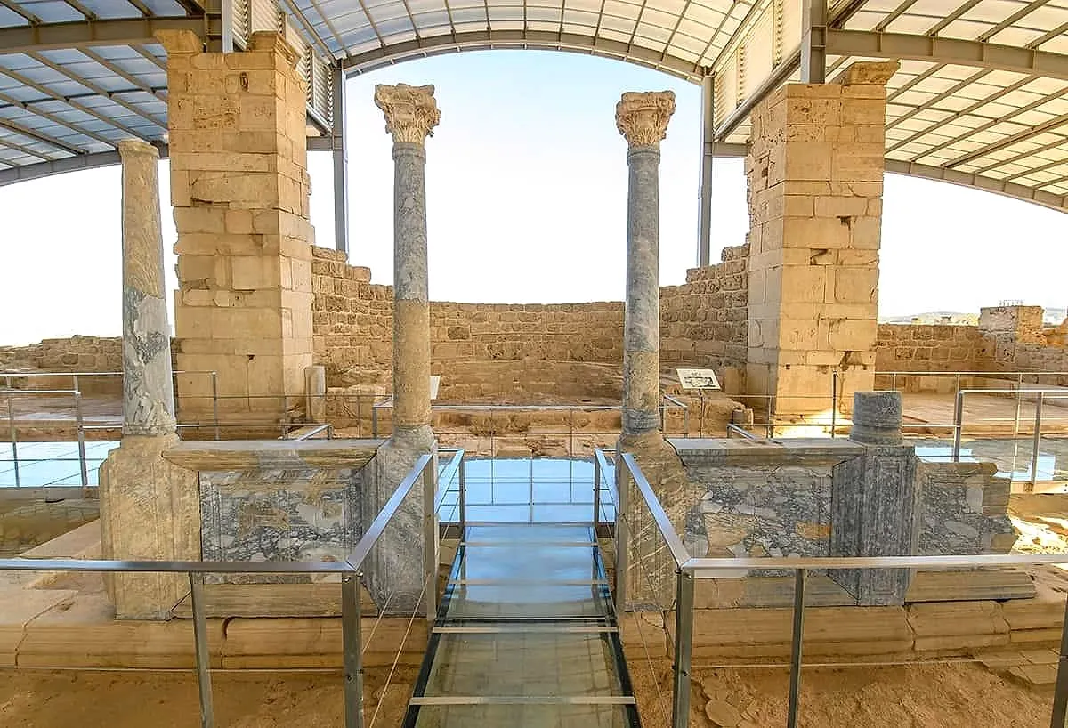 The roofed remains of the early church at Laodicea