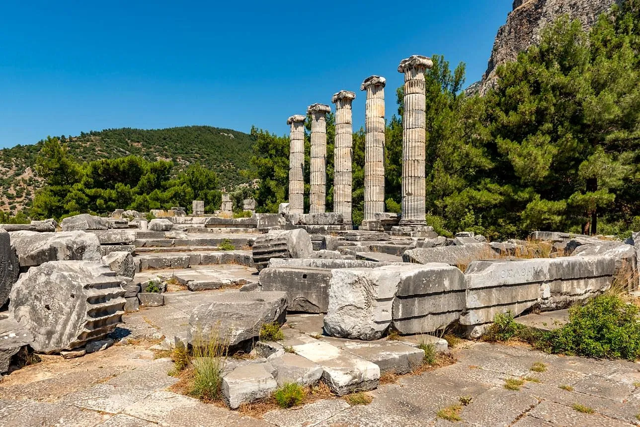 Standing columns of the Temple of Athena at Priene