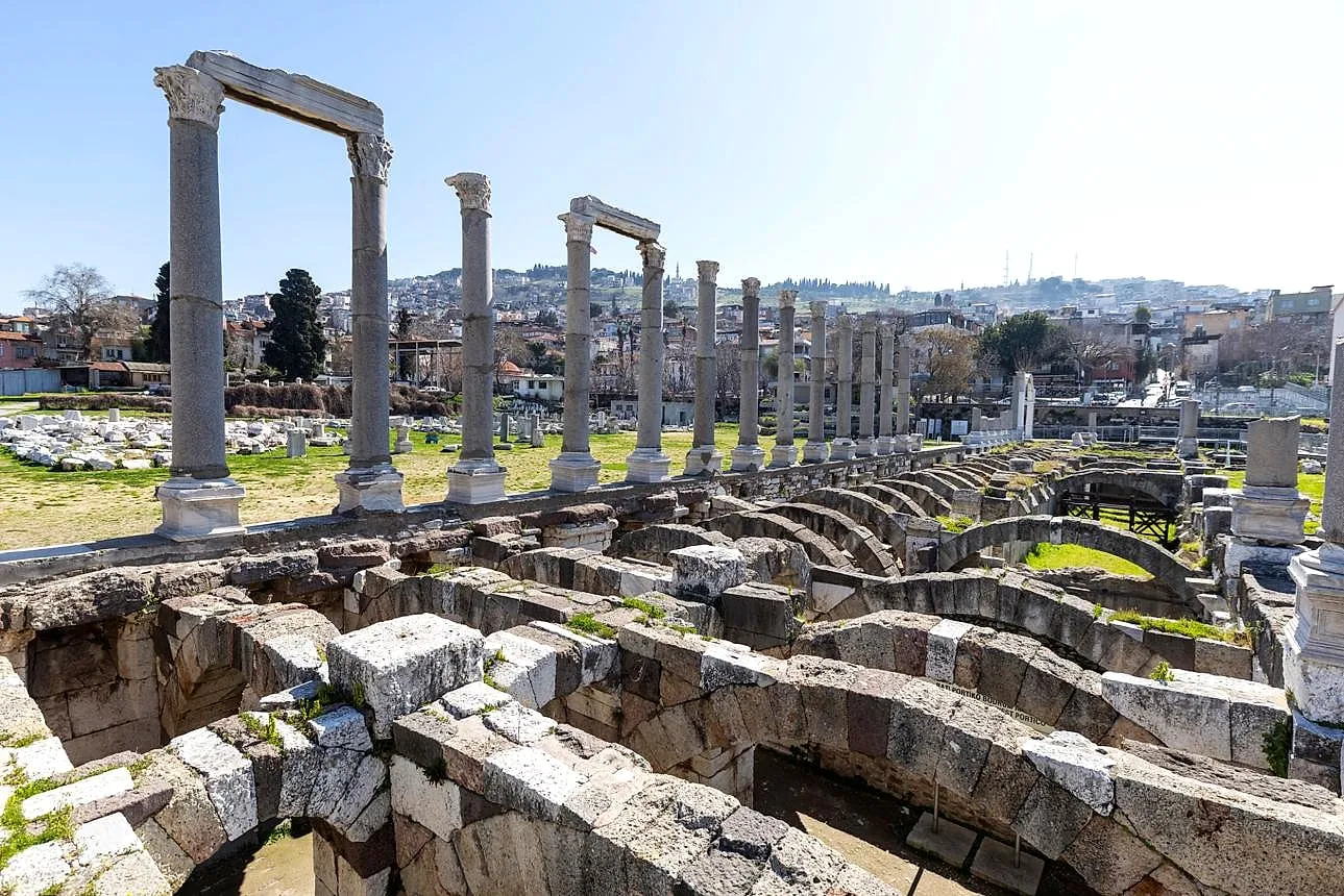 The vaulted arcades of the Agora of Smyrna in İzmir